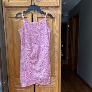 Pink Sequin Dress